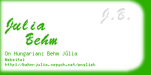 julia behm business card